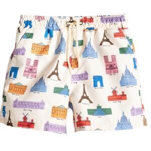MAISON ME Christopher Swim Trunk, Paris Boys Sz 4-5